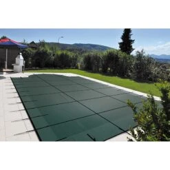 Bâche D'hivernage Filtrante Luxe Ressorts + Pitons Gazon -PiscinePro Soldes Magasin bache d hivernage filtrante luxe pitons gazon 1
