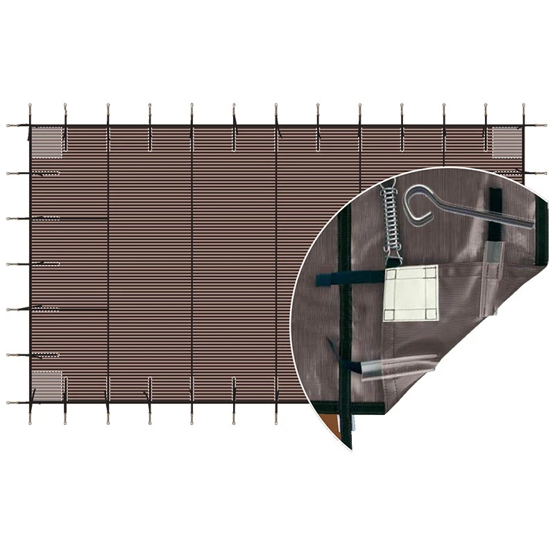 Bâche D'hivernage Filtrante Luxe Ressorts + Pitons Inox 3 Bâche D'hivernage Filtrante Luxe Ressorts + Pitons Inox