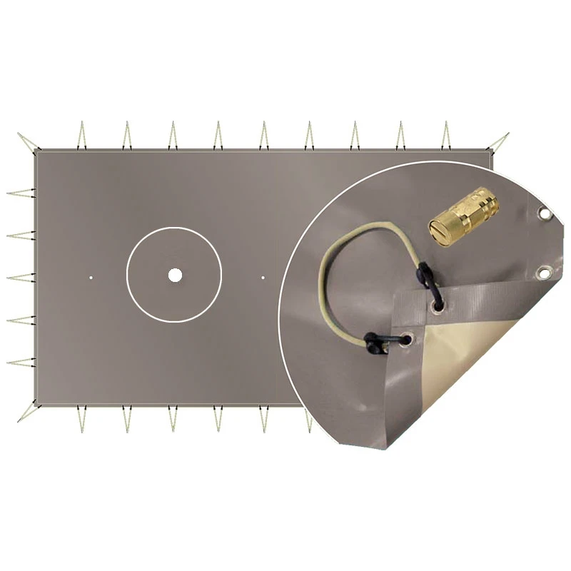 Bâche D'hivernage Opaque Classic Sandows + Pitons Escamotable 2 Bâche D'hivernage Opaque Classic Sandows + Pitons Escamotable