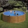GRE Piscine Acier Gré Aspect Bois Sicilia Ronde -PiscinePro Soldes Magasin piscine acier gre aspect bois sicilia ronde