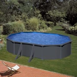 Devant -PiscinePro Soldes Magasin piscine acier gre aspect gris anthracite juni ovale 1