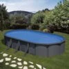 Piscine Acier Gre Aspect Gris Anthracite Louko Ovale -PiscinePro Soldes Magasin piscine acier gre aspect gris anthracite louko ovale