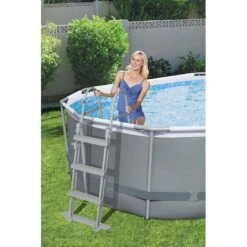 Piscine Bestway Ovale Power Steel 4,88 X 3,05 H1,07m -PiscinePro Soldes Magasin piscine bestway ovale power steel 488 x 305 h107m 4