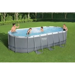 Piscine Bestway Ovale Power Steel 5,49 X 2,74 H1,22m 9 Piscine Bestway Ovale Power Steel 5,49 X 2,74 H1,22m -PiscinePro Soldes Magasin piscine bestway ovale power steel 549 x 274 h122m 2