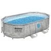 Piscine Bestway Ovale Power Steel Swim Vista Décor Pierre 4,27 X 2,50 H1,00m -PiscinePro Soldes Magasin piscine bestway ovale power steel swim vista decor pierre 427 x 250 h100m