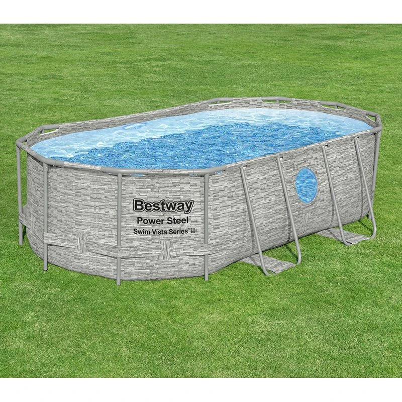 Piscine Bestway Ovale Power Steel Swim Vista Décor Pierre 4,27 X 2,50 H1,00m 5 Piscine Bestway Ovale Power Steel Swim Vista Décor Pierre 4,27 X 2,50 H1,00m – Image 3