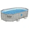 Piscine Bestway Ovale Power Steel Swim Vista Décor Pierre 4,88 X 3,05 H1,07m -PiscinePro Soldes Magasin piscine bestway ovale power steel swim vista decor pierre 488 x 305 h107m