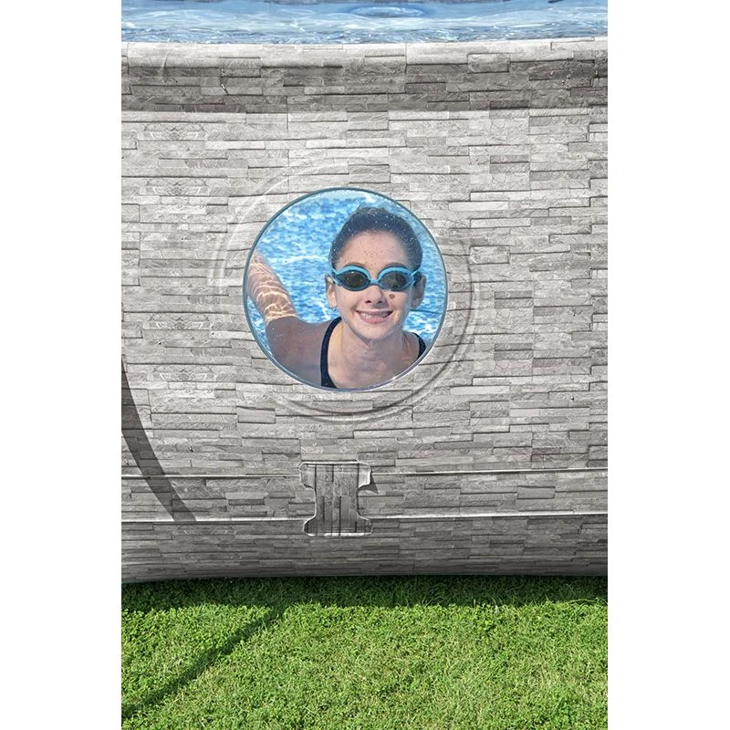 Piscine Bestway Ovale Power Steel Swim Vista Décor Pierre 4,88 X 3,05 H1,07m 9 Piscine Bestway Ovale Power Steel Swim Vista Décor Pierre 4,88 X 3,05 H1,07m – Image 7