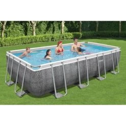 Piscine Bestway Rectangulaire Power Steel Décor Rotin 5,49 X 2,74 H1,22m -PiscinePro Soldes Magasin piscine bestway rectangulaire power steel decor rotin 549 x 274 h122m 2