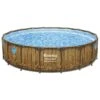 Piscine Bestway Ronde Power Steel Swim Vista Décor Bois 5,49 X H1,22m -PiscinePro Soldes Magasin piscine bestway ronde power steel swim vista decor bois 549 x h122m