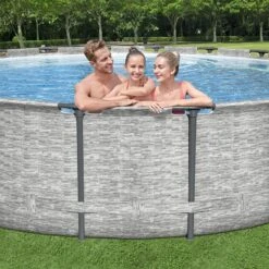 Piscine Bestway Ronde Steel Pro Max Decor Pierre 5,49 X H1,22m -PiscinePro Soldes Magasin piscine bestway ronde steel pro max decor pierre 549 x h122m 7