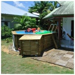 Ubbink Piscine Bois Azura 4,10 X H1,20m -PiscinePro Soldes Magasin piscine bois azura 410 x h120m 2