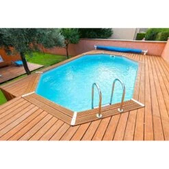 Ubbink Piscine Bois Azura 4,90 X 3,55 X H1,30m -PiscinePro Soldes Magasin piscine bois azura 490 x 355 x h130m 4