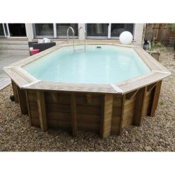 Ubbink Piscine Bois Azura 6,10 X 4,00 X H1,20m -PiscinePro Soldes Magasin piscine bois azura 610 x 400 x h120m 2