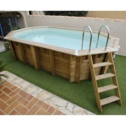 Ubbink Piscine Bois Lagon 5,50 X 4,00 X H1,20m -PiscinePro Soldes Magasin piscine bois lagon 550 x 400 x h120m 5