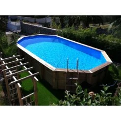 Ubbink Piscine Bois Lagon 8,20 X 4,00 X H1,30m -PiscinePro Soldes Magasin piscine bois lagon 820 x 400 x h130m 3
