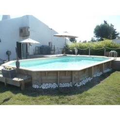 Ubbink Piscine Bois Lagon 8,20 X 4,00 X H1,30m -PiscinePro Soldes Magasin piscine bois lagon 820 x 400 x h130m 5