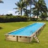 Ubbink Piscine Bois Linea 15,50 X 3,50 X H1,55m -PiscinePro Soldes Magasin piscine bois linea 1550 x 350 x h155m