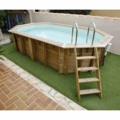 Ubbink Piscine Bois Ocea 5,50 X 3,55 X H1,20m -PiscinePro Soldes Magasin piscine bois ocea 550 x 355 x h120m 3