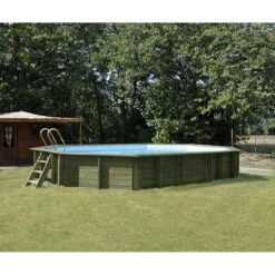 Piscine Bois Safran 6,37 X 4,12 X H1,33m -PiscinePro Soldes Magasin piscine bois safran 637 x 412 x h133m 1