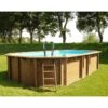 Piscine Bois Safran 6,37 X 4,12 X H1,33m -PiscinePro Soldes Magasin piscine bois safran 637 x 412 x h133m