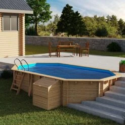 Piscine Bois Safran II 6,20 X 3,95 X H1,36m -PiscinePro Soldes Magasin piscine bois safran ii 620 x 395 x h136m 3