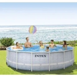 Piscine Tubulaire Intex Prism Frame Chevron 4.88 X 1.22m -PiscinePro Soldes Magasin piscine tubulaire intex prism frame chevron 488 x 122m 3