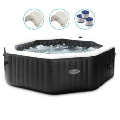 Spa Intex Pure Spa Carbone Bulles Et Jets 4 Places