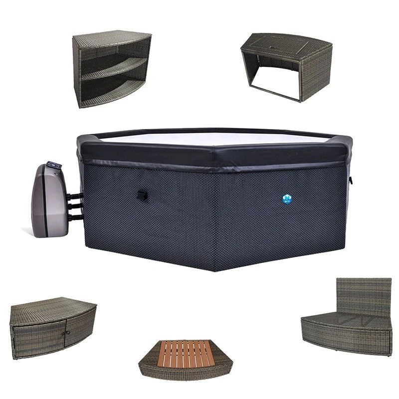 Spa Semi-rigide NetSpa Octopus 4-6 Places Avec Mobilier 4 Spa Semi-rigide NetSpa Octopus 4-6 Places Avec Mobilier – Image 2